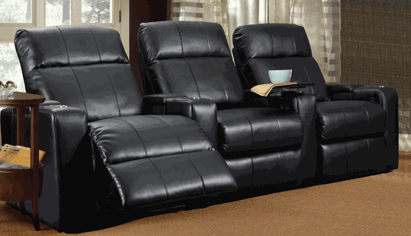 Rowe One Plaza 3 Seater In Black